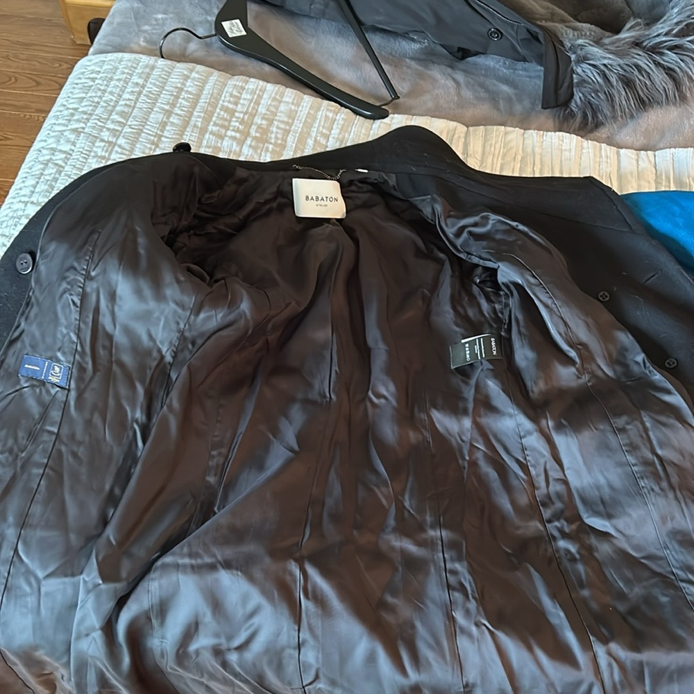 Babaton Black Belted Coat - Picture 11 of 12